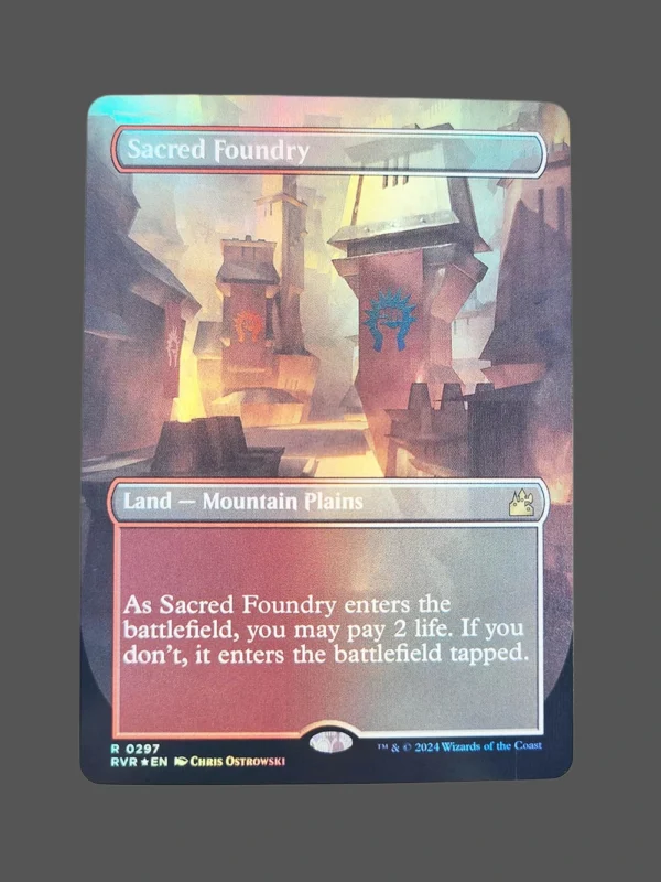 Sacred Foundry Foil MTG Proxy | Ravnica Remastered