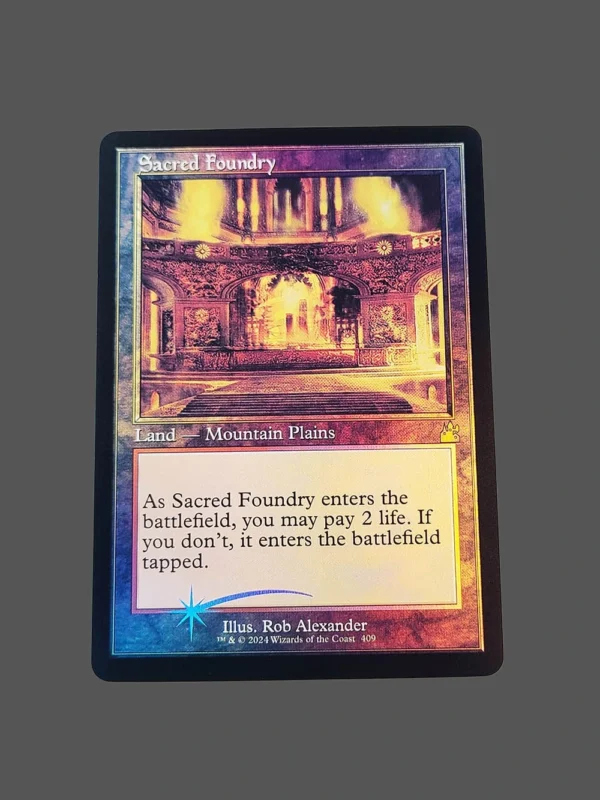 Sacred Foundry Foil MTG Proxy | Ravnica Remastered