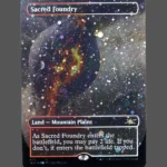 Sacred Foundry Galaxy Foil MTG Proxy | Unfinity