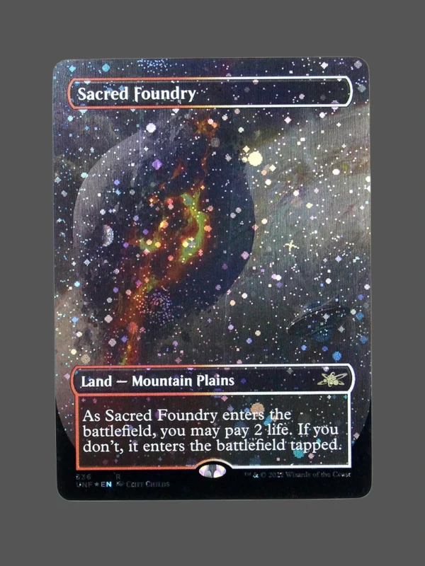 Sacred Foundry Galaxy Foil MTG Proxy | Unfinity