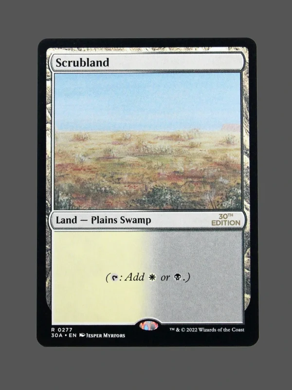 Scrubland Holo MTG Proxy | 30th Edition