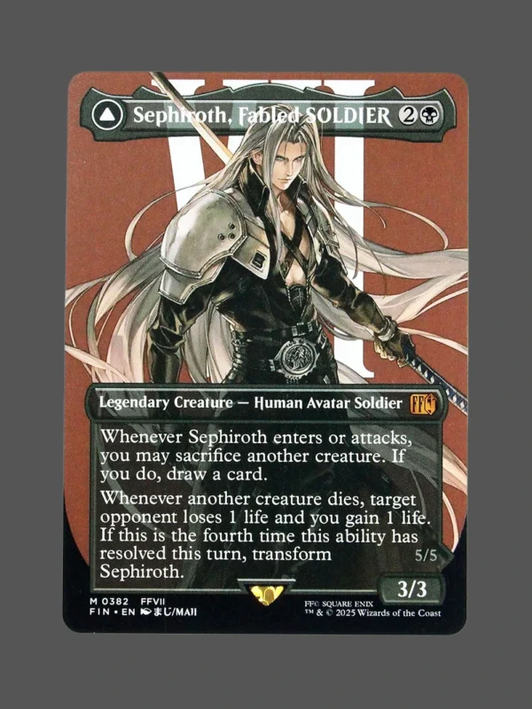 Sephiroth, Fabled Soldier Holo MTG Proxy | Final Fantasy