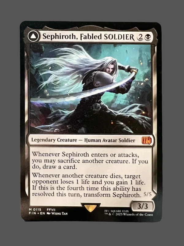 Sephiroth, Fabled SOLDIER Holo MTG Proxy | Final Fantasy