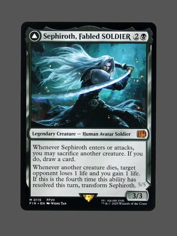 Sephiroth, Fabled Soldier Holo MTG Proxy | Final Fantasy