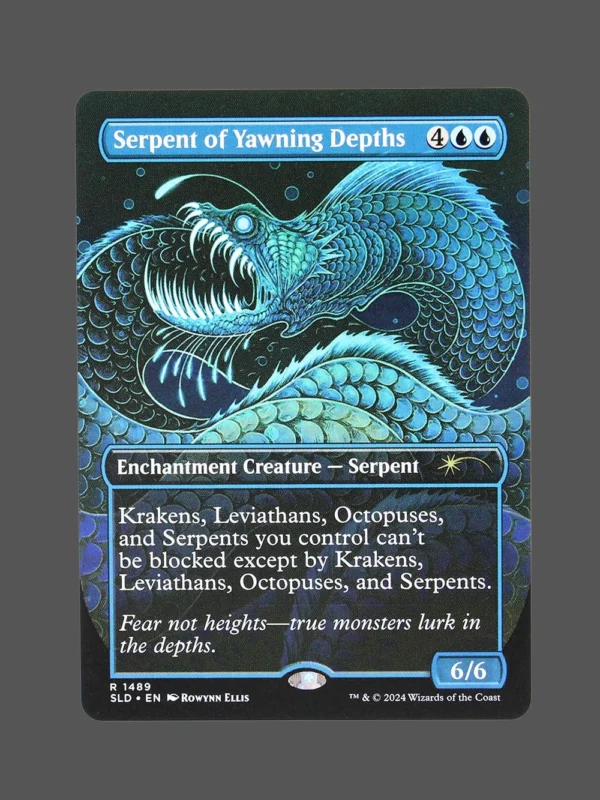 Serpent of Yawning Depths Holo MTG Proxy | Secret Lair