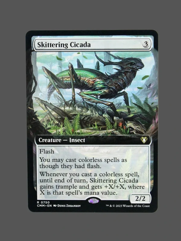 Skittering Cicada Holo MTG Proxy | Commander Legends: Battle for Baldur's Gate