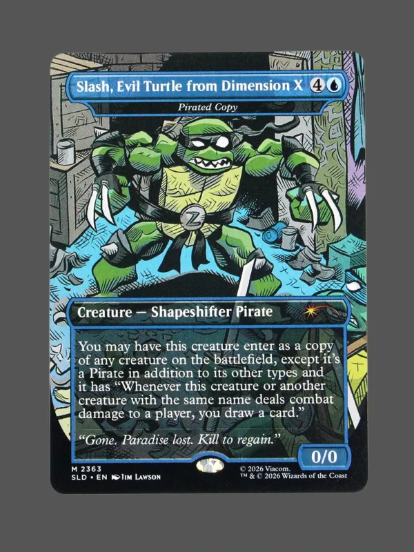 Slash, Evil Turtle from Dimension X Holo MTG Proxy | Secret Lair