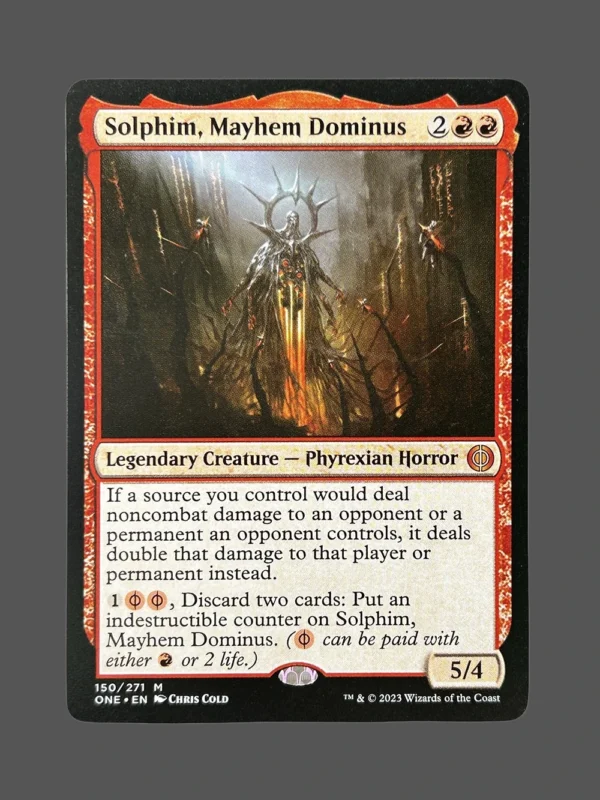 Solphim, Mayhem Dominus Holo MTG Proxy | One-Armed Bandit
