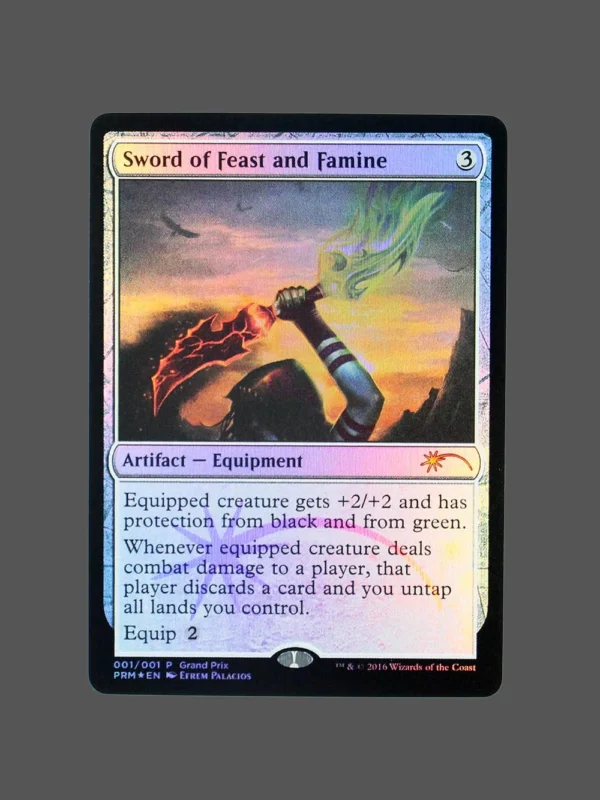 Sword of Feast and Famine Foil MTG Proxy | Grand Prix