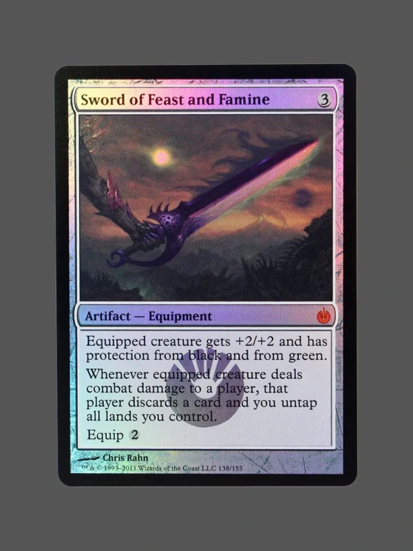 Sword of Feast and Famine Foil MTG Proxy | Magic 2011