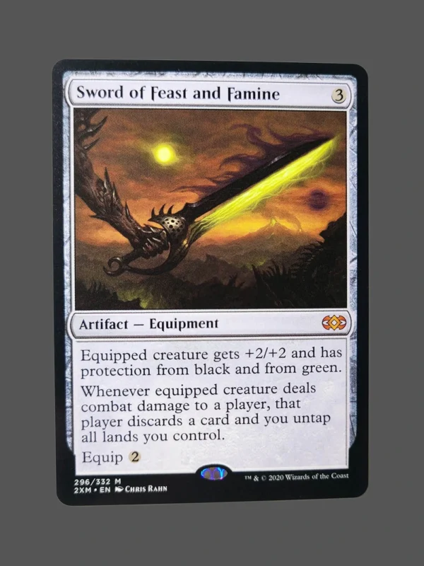 Sword of Feast and Famine Holo MTG Proxy | Core Set 2021