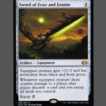Sword of Feast and Famine Holo MTG Proxy | Double Masters