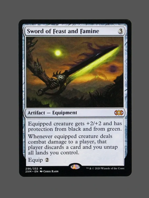 Sword of Feast and Famine Holo MTG Proxy | Double Masters