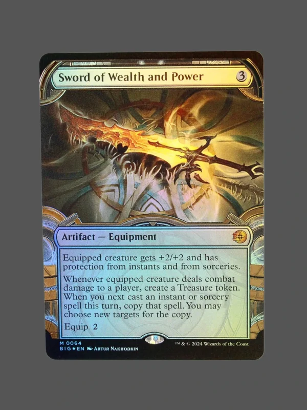 Sword of Wealth and Power Raised Foil MTG Proxy | Big