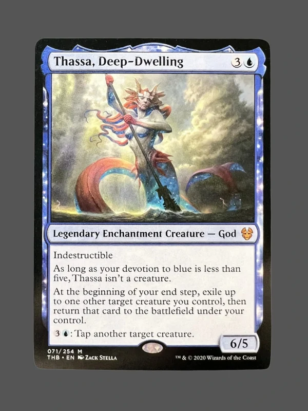 Thassa, Deep-Dwelling Holo MTG Proxy | Theros Beyond Death