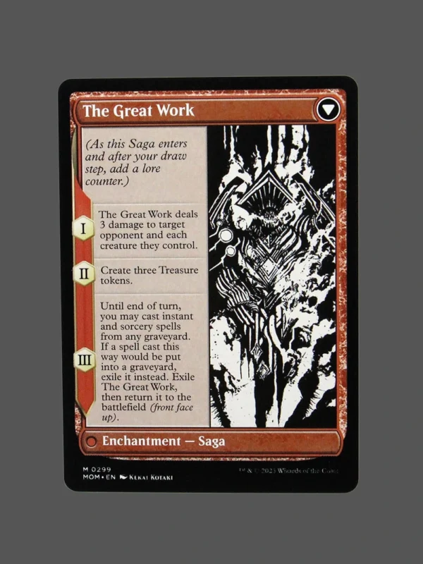 The Great Work Holo MTG Proxy | March of the Machine