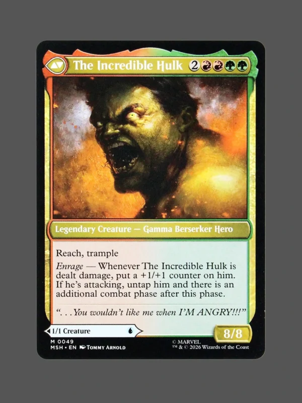 The Incredible Hulk Holo MTG Proxy | Marvel Snap