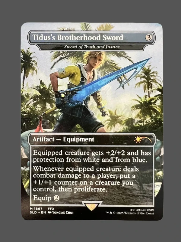 Tidus's Brotherhood Sword Holo MTG Proxy | Secret Lair Drop
