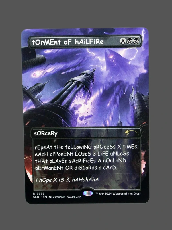 Torment of Hailfire Holo MTG Proxy | Secret Lair Drop