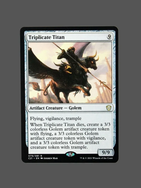 Triplicate Titan Holo MTG Proxy | Core Set 2021