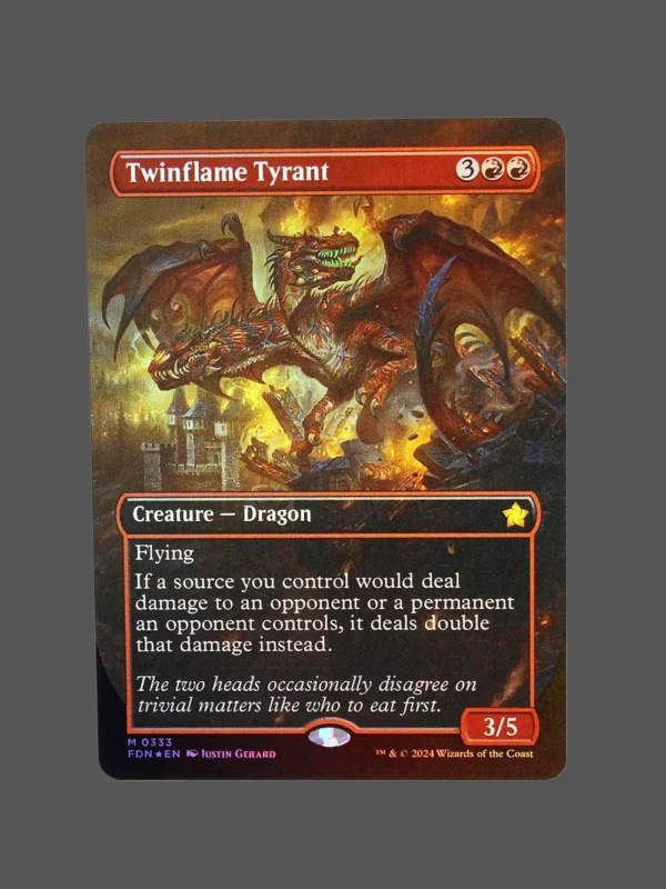 Twinflame Tyrant Foil MTG Proxy | Foundations