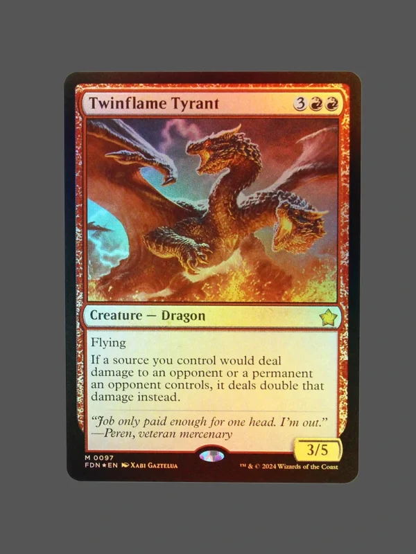 Twinflame Tyrant Foil MTG Proxy | Foundations