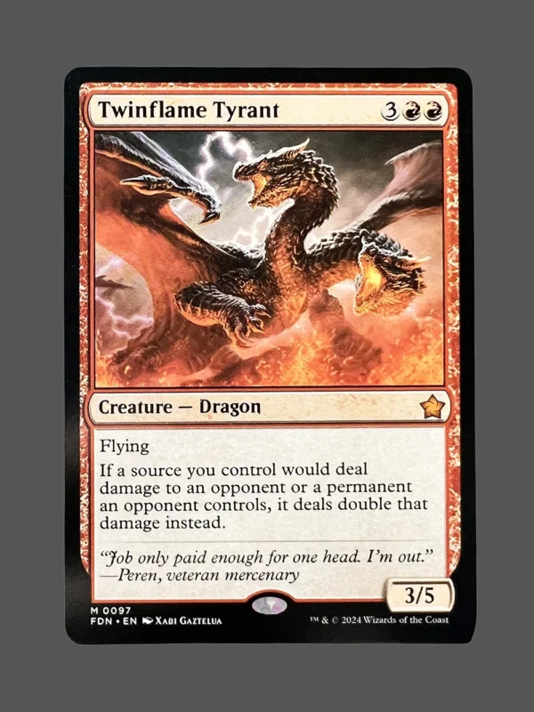 Twinflame Tyrant Holo MTG Proxy | Dominaria United