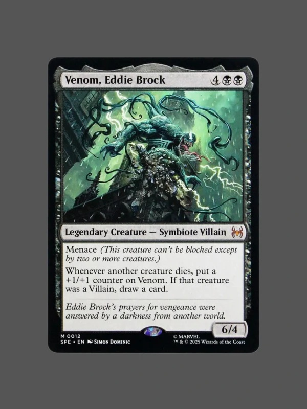 Venom, Eddie Brock Holo MTG Proxy | Marvel Snap