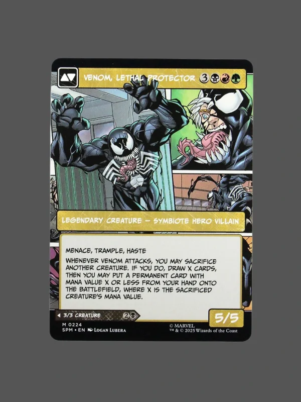 Venom, Lethal Protector Holo MTG Proxy | Secret Lair