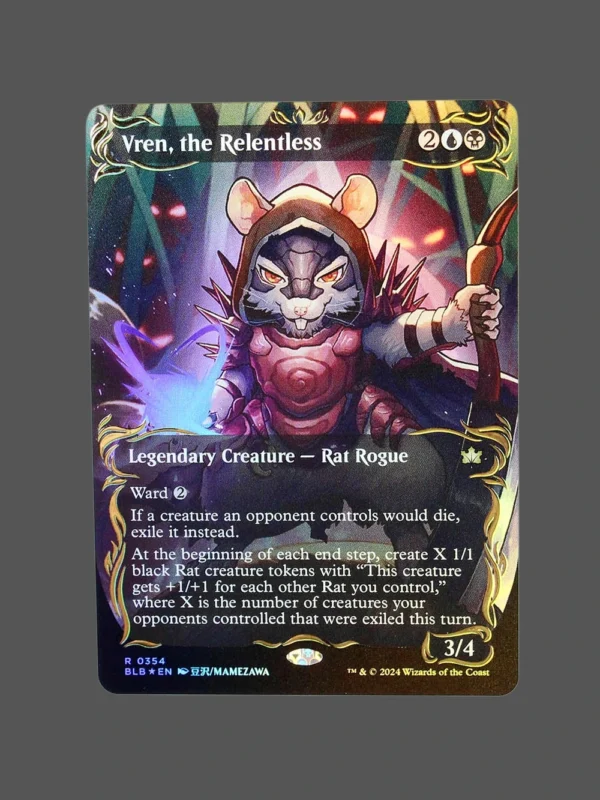 Vren, the Relentless Raised Foil MTG Proxy | Bloomburrow