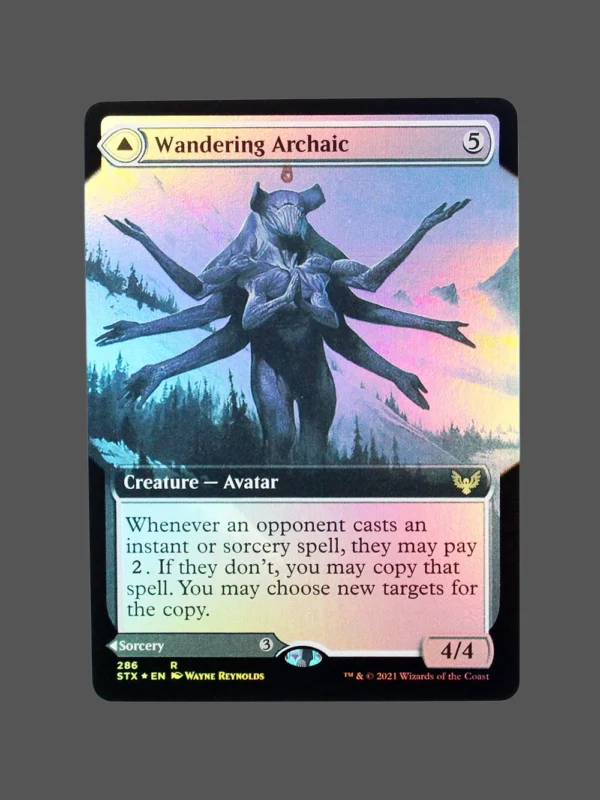 Wandering Archaic Foil MTG Proxy | Streets of New Capenna