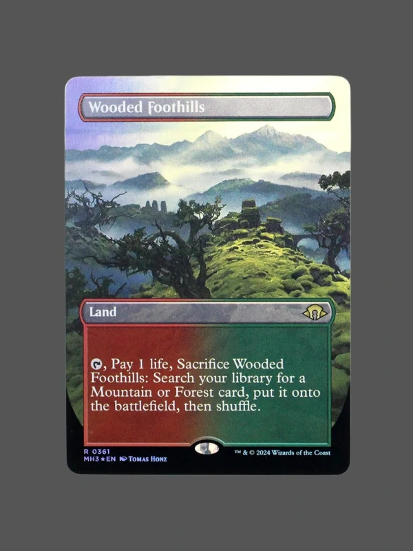 Wooded Foothills Foil MTG Proxy | Magic: The Gathering