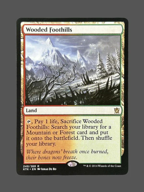 Wooded Foothills Holo MTG Proxy | Khans of Tarkir