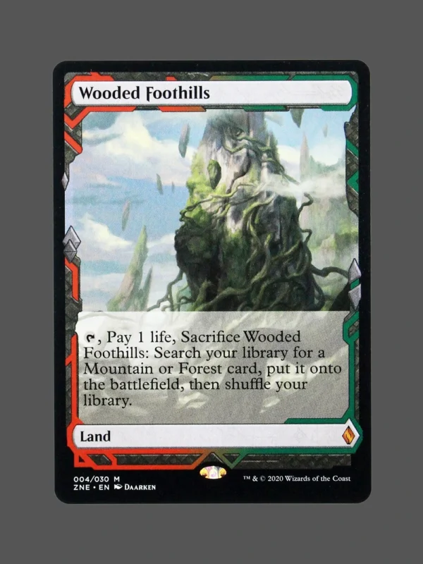 Wooded Foothills Holo MTG Proxy | Zendikar Rising