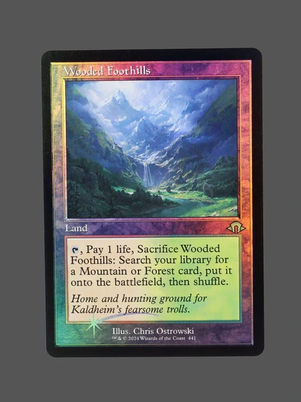 Wooded Foothills Foil MTG Proxy | Kaldheim