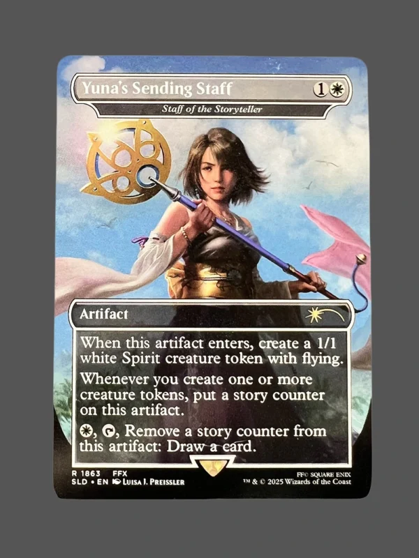 Yuna's Sending Staff Holo MTG Proxy | Secret Lairs