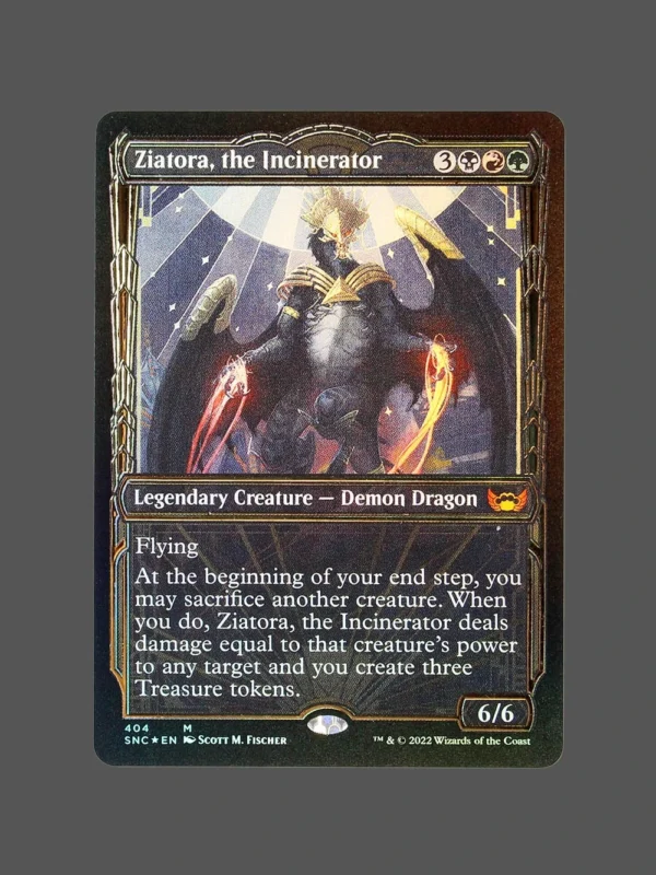 Ziatora, the Incinerator Raised Foil MTG Proxy | Streets of New Capenna