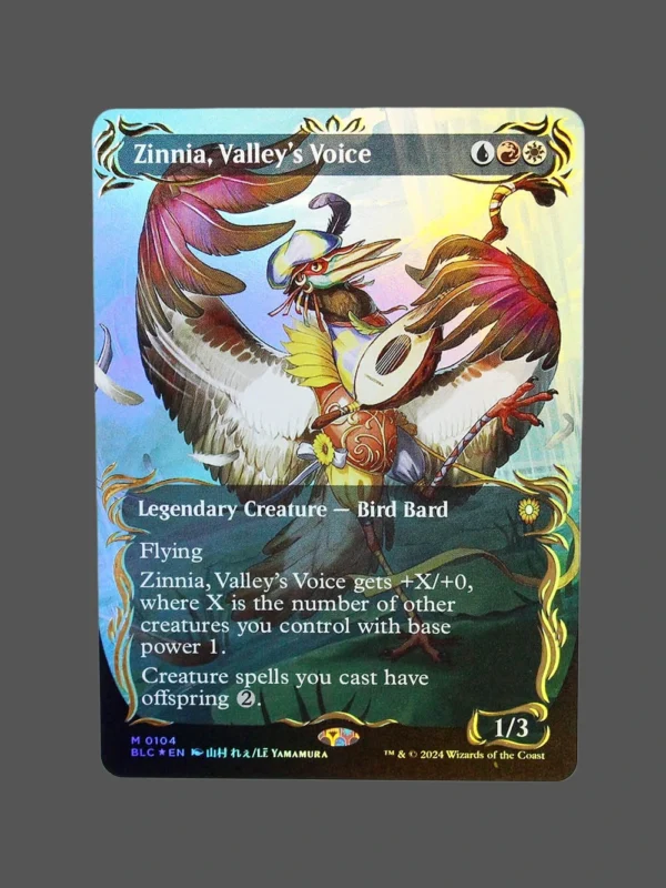 Zinnia, Valley's Voice Raised Foil MTG Proxy | Blooming Cataclysm