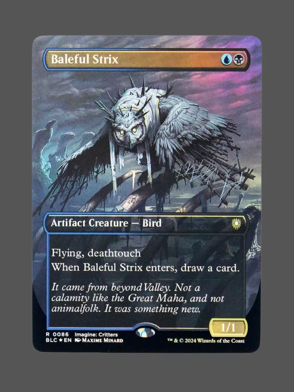 Baleful Strix Foil MTG Proxy | Bloomburrow