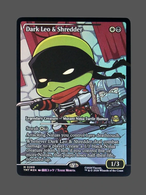 Dark Leo & Shredder Foil MTG Proxy | TMNT