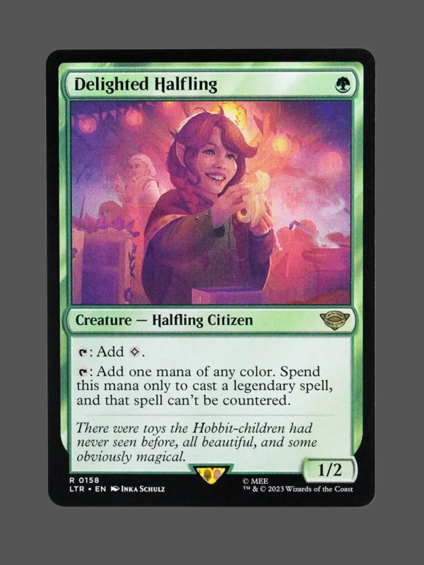 Delighted Halfling Holo MTG Proxy | Lost Caverns of Ixalan
