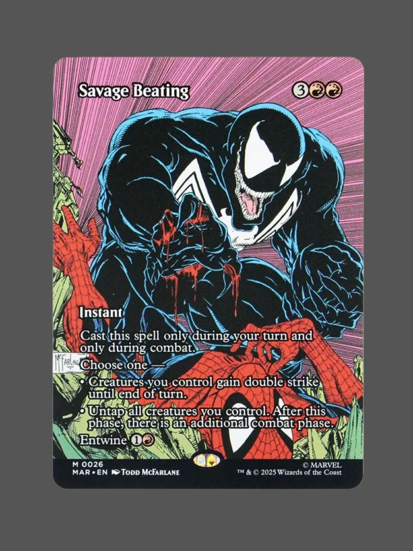 Savage Beating Holo MTG Proxy | Marvel