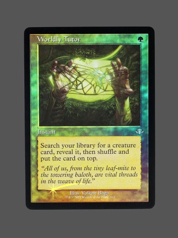 Worldly Tutor Foil MTG Proxy | The Lost Caverns of Ixalan
