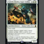 Captain America, Super-Soldier Holo MTG Proxy | Marvel Snap