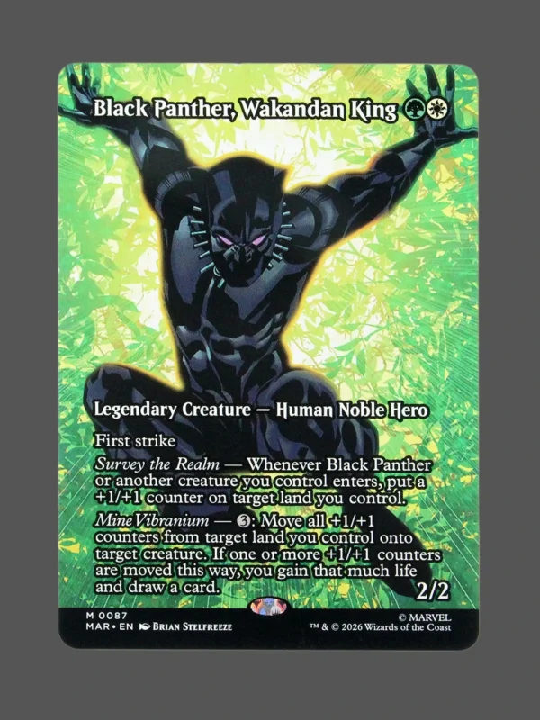 Black Panther, Wakandan King Holo MTG Proxy | Marvel