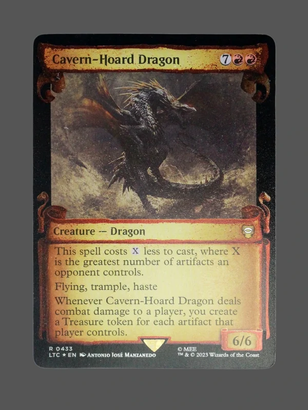 Cavern-Hoard Dragon Silver Foil MTG Proxy | Lost Caverns of Ixalan