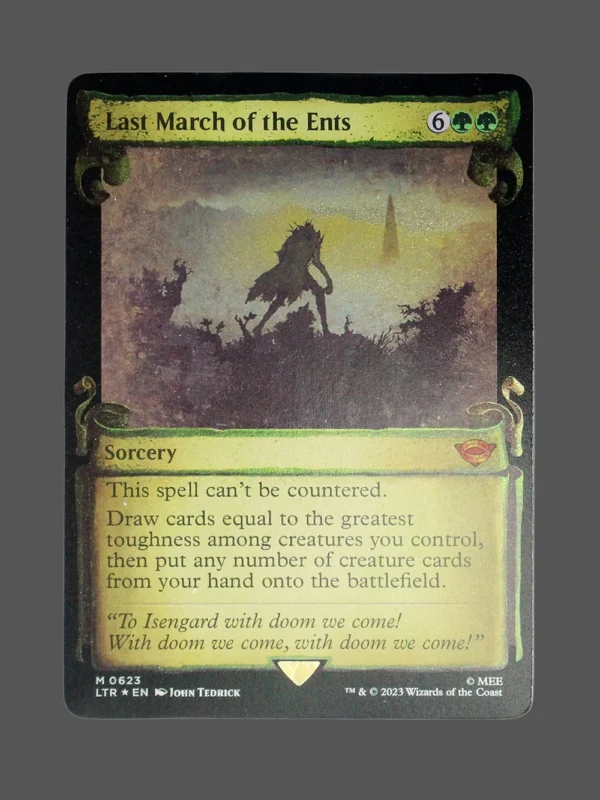 Last March of the Ents Silver Foil MTG Proxy | Lord of the Rings