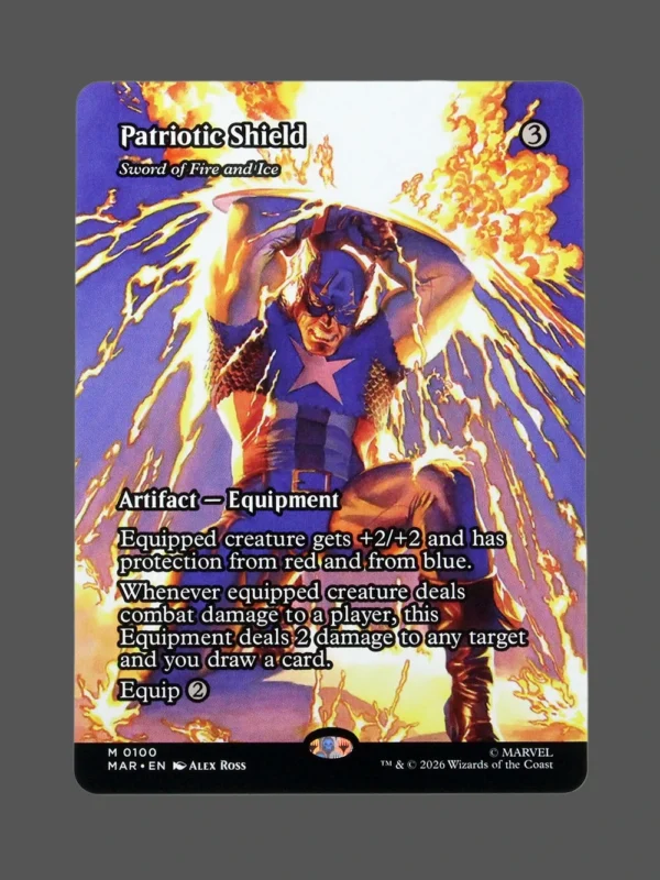 Patriotic Shield Holo MTG Proxy | Sword of Fire and Ice