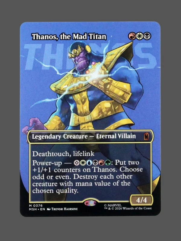 Thanos, the Mad Titan Holo MTG Proxy | Marvel Snap