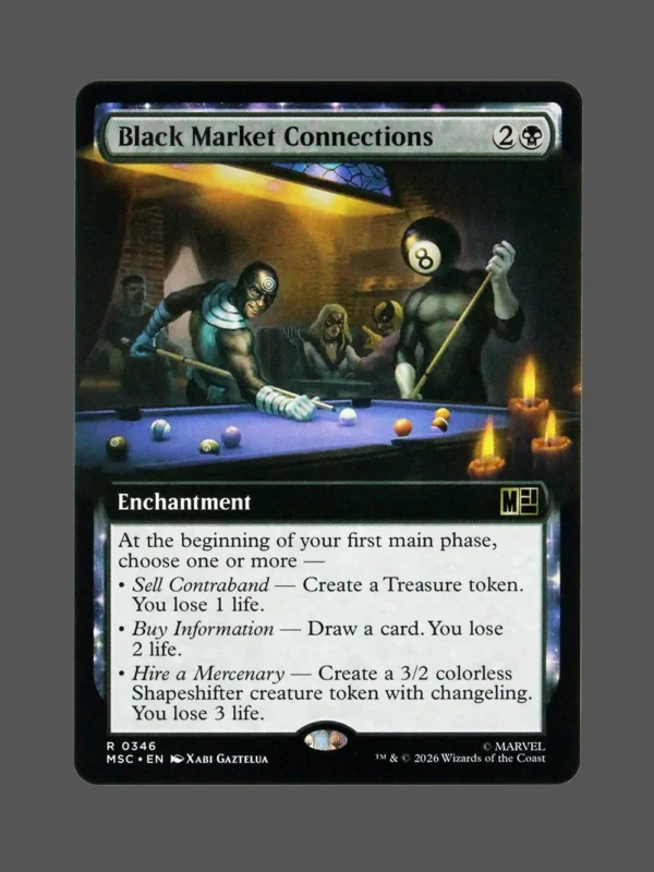 Black Market Connections Holo MTG Proxy | Marvel Snap